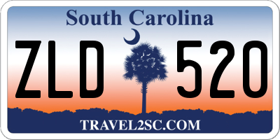SC license plate ZLD520