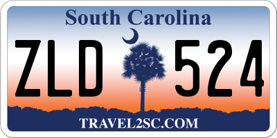 SC license plate ZLD524