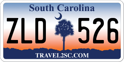 SC license plate ZLD526
