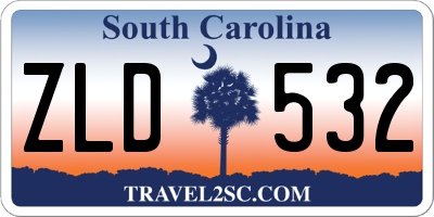 SC license plate ZLD532