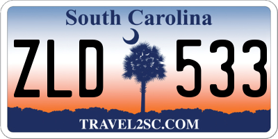 SC license plate ZLD533
