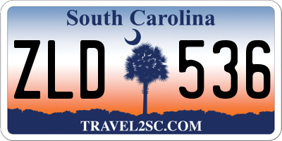 SC license plate ZLD536