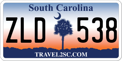 SC license plate ZLD538