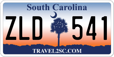 SC license plate ZLD541