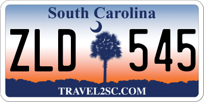SC license plate ZLD545