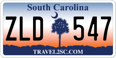 SC license plate ZLD547