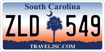 SC license plate ZLD549