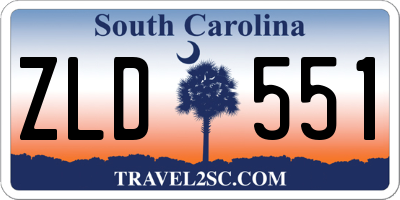 SC license plate ZLD551
