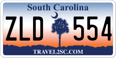 SC license plate ZLD554