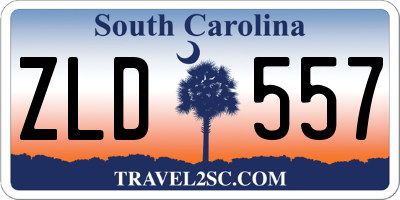 SC license plate ZLD557