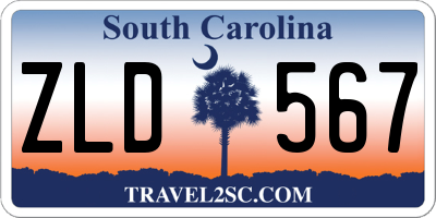 SC license plate ZLD567