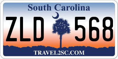 SC license plate ZLD568