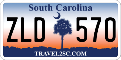 SC license plate ZLD570