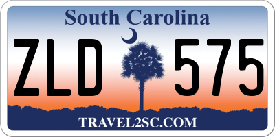 SC license plate ZLD575