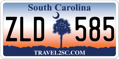 SC license plate ZLD585