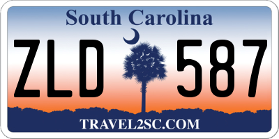 SC license plate ZLD587