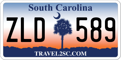 SC license plate ZLD589