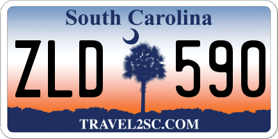 SC license plate ZLD590