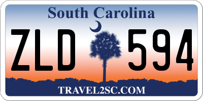 SC license plate ZLD594
