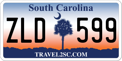 SC license plate ZLD599