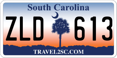 SC license plate ZLD613