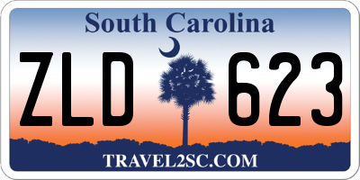 SC license plate ZLD623