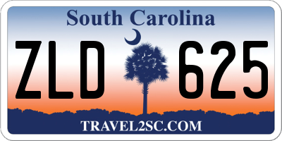 SC license plate ZLD625
