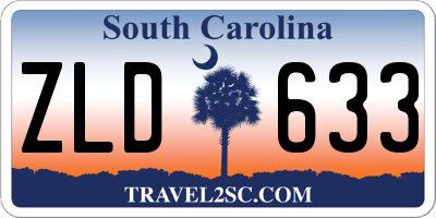 SC license plate ZLD633