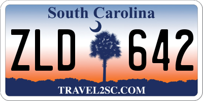 SC license plate ZLD642
