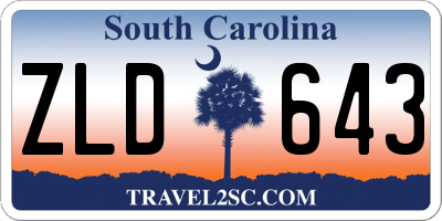 SC license plate ZLD643