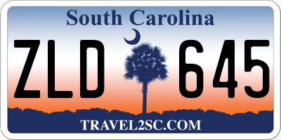 SC license plate ZLD645