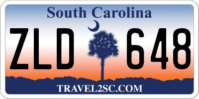 SC license plate ZLD648