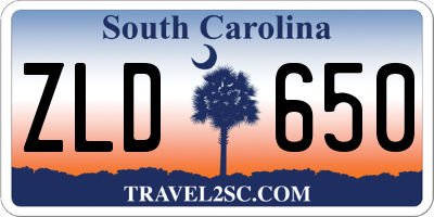 SC license plate ZLD650