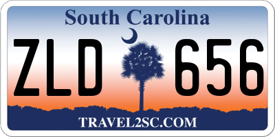 SC license plate ZLD656