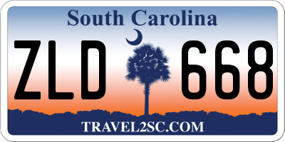SC license plate ZLD668