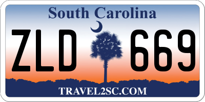 SC license plate ZLD669