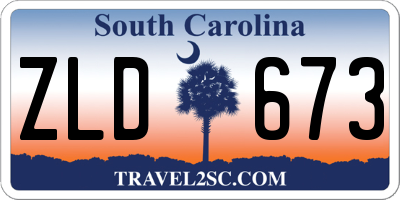 SC license plate ZLD673