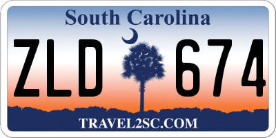SC license plate ZLD674