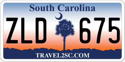 SC license plate ZLD675