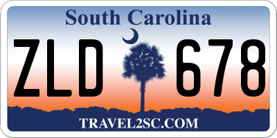 SC license plate ZLD678