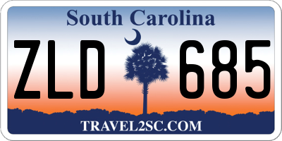 SC license plate ZLD685