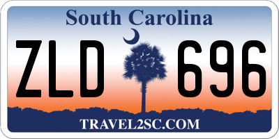 SC license plate ZLD696
