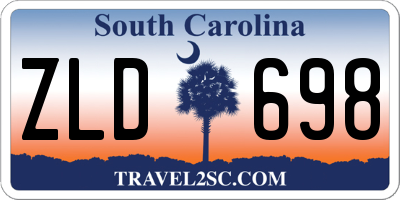 SC license plate ZLD698