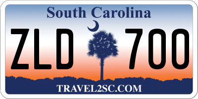 SC license plate ZLD700