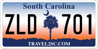 SC license plate ZLD701