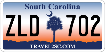 SC license plate ZLD702