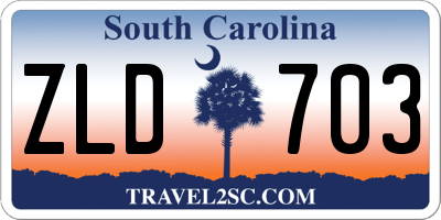 SC license plate ZLD703