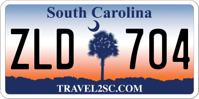 SC license plate ZLD704