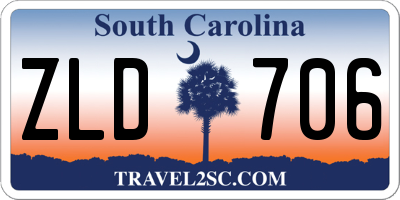 SC license plate ZLD706