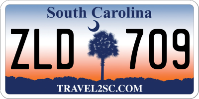 SC license plate ZLD709